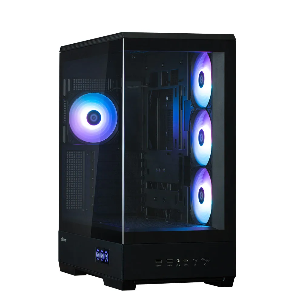 mobilux-p50-ds-black Zalman P50 DS BLACK, ARGB Fan x4