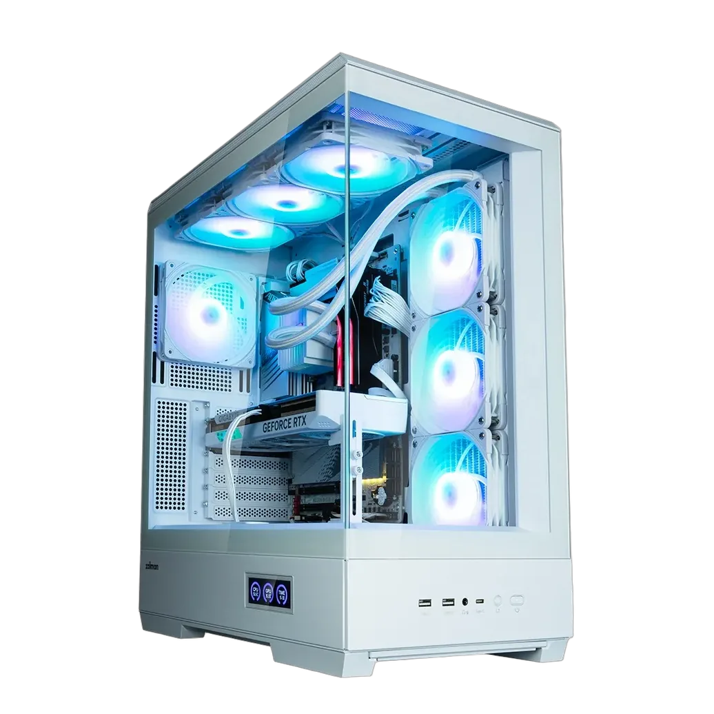 mobilux-p50-ds-white Zalman P50 DS White, ARGB Fan x4