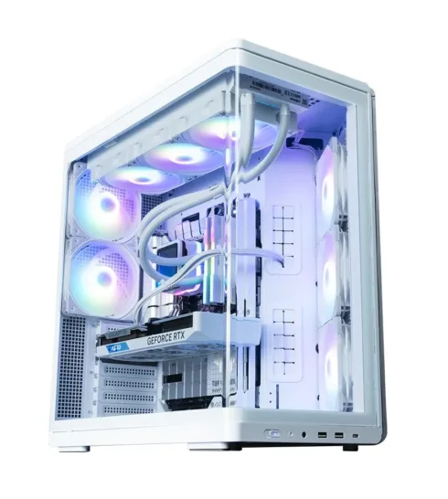 Zalman P60, ATX Mid Tower PC Case, 5 x 120mm ARGB Fans, White