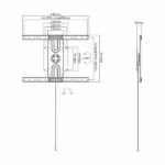 Sbox PLB-1246F Fixed Flat Screen LED TV Mount 37″-70″ 50kg
