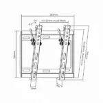 Sbox PLB-3422T Tilting Flat Screen LED TV Mount 23″-43″ 35kg