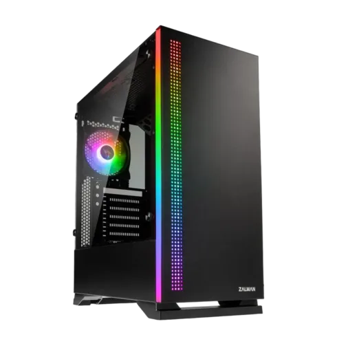 Zalman S5 Black ATX, RGB fan + fan, T/G