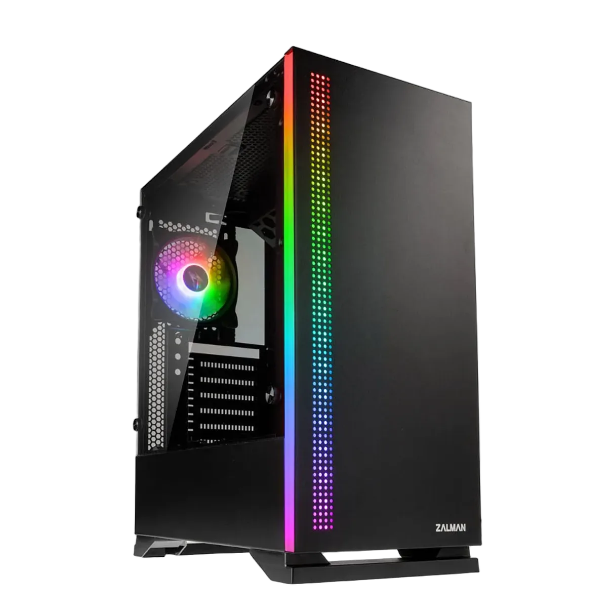 mobilux-s5-black Zalman S5 Black ATX, RGB fan + fan, T/G