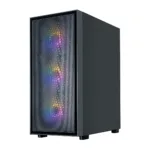 Zalman S6, ATX Mid Tower PC Case, 3 x 140mm FRGB Fans, 1 x 120mm FRGB Fans, Black