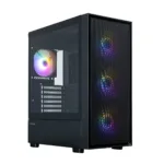 Zalman S6, ATX Mid Tower PC Case, 3 x 140mm FRGB Fans, 1 x 120mm FRGB Fans, Black