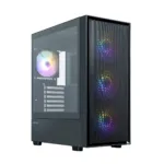 Zalman S6, ATX Mid Tower PC Case, 3 x 140mm FRGB Fans, 1 x 120mm FRGB Fans, Black
