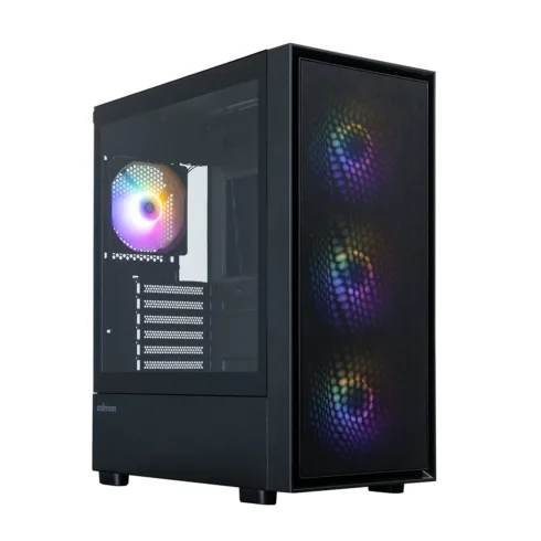 Zalman S6, ATX Mid Tower PC Case, 3 x 140mm FRGB Fans, 1 x 120mm FRGB Fans, Black