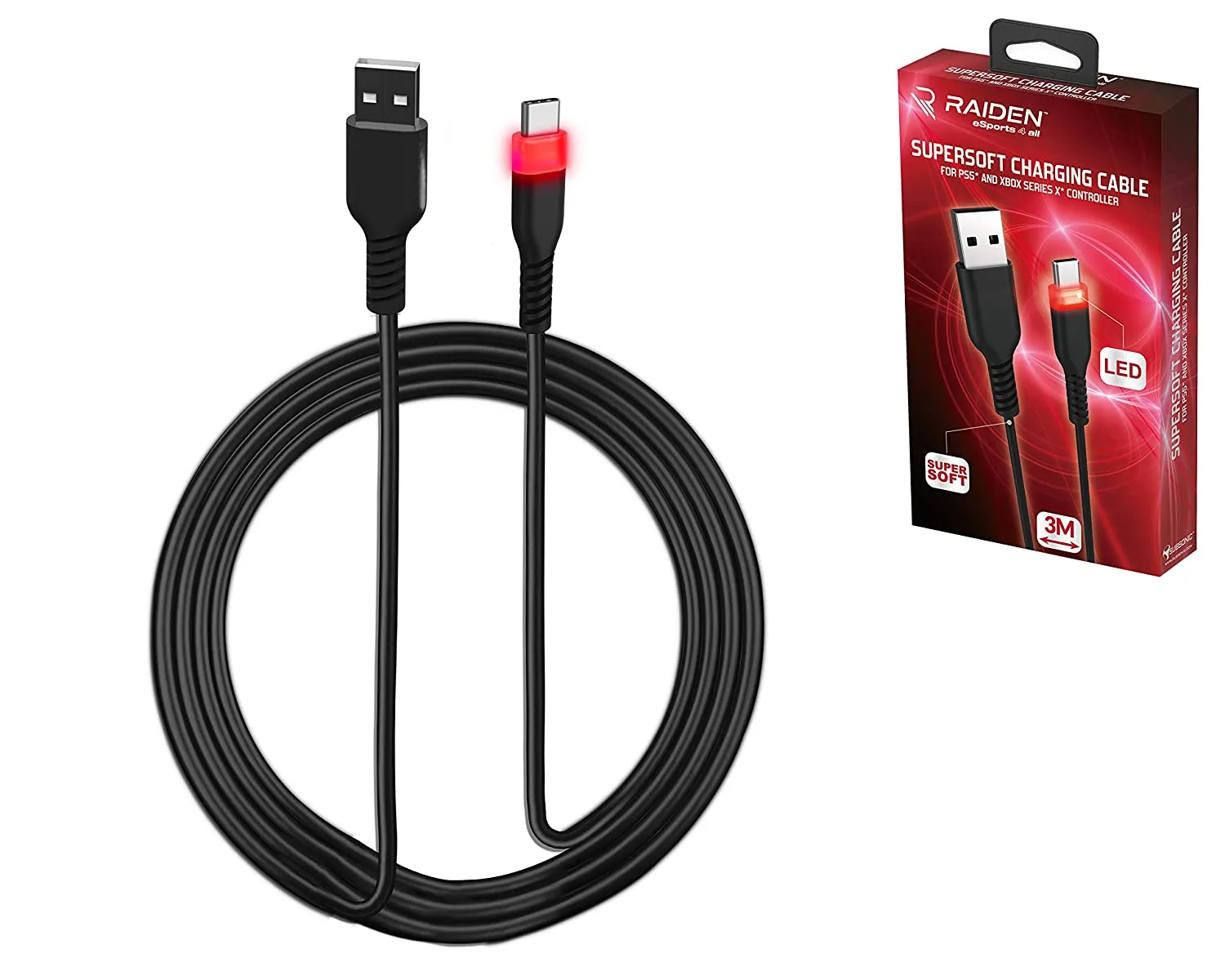 mobilux-sa5601 Subsonic Supersoft Charging Cable USB-C for PS5/Xbox/Switch
