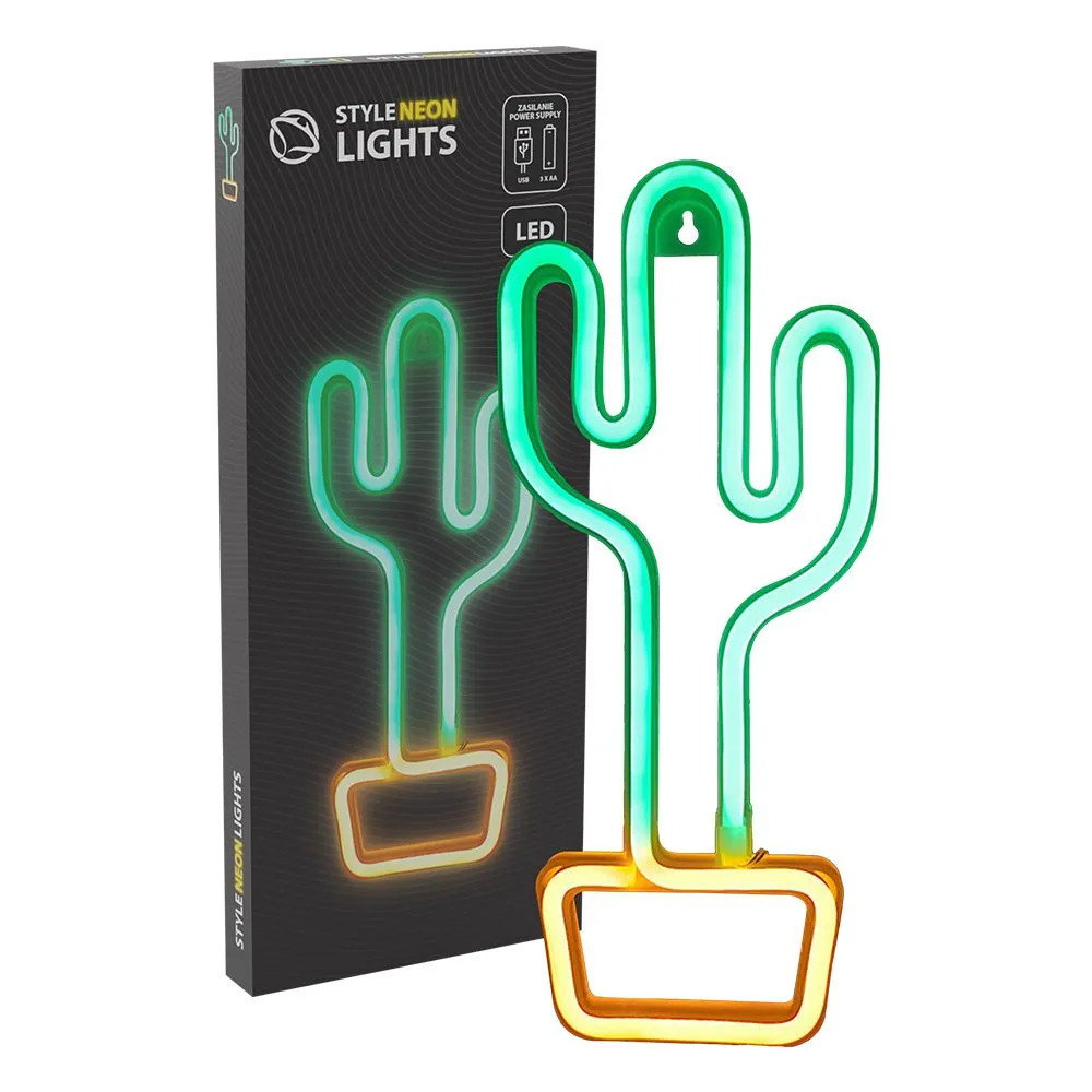 mobilux-snl07gn Manta SNL07GN Style Neon Lights CACTUS Green/Yellow
