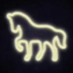 Manta SNL103WH Style Neon Lights HORSE  White