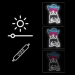 Manta SNL114MT Style Neon Lights BULDOG  WITH GLASSES