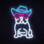 Manta SNL114MT Style Neon Lights BULDOG  WITH GLASSES
