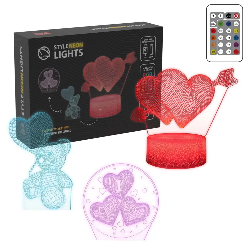 mobilux-snl115rgb Manta SNL115RGB LED lamp Light decoration Heart RGB 3D