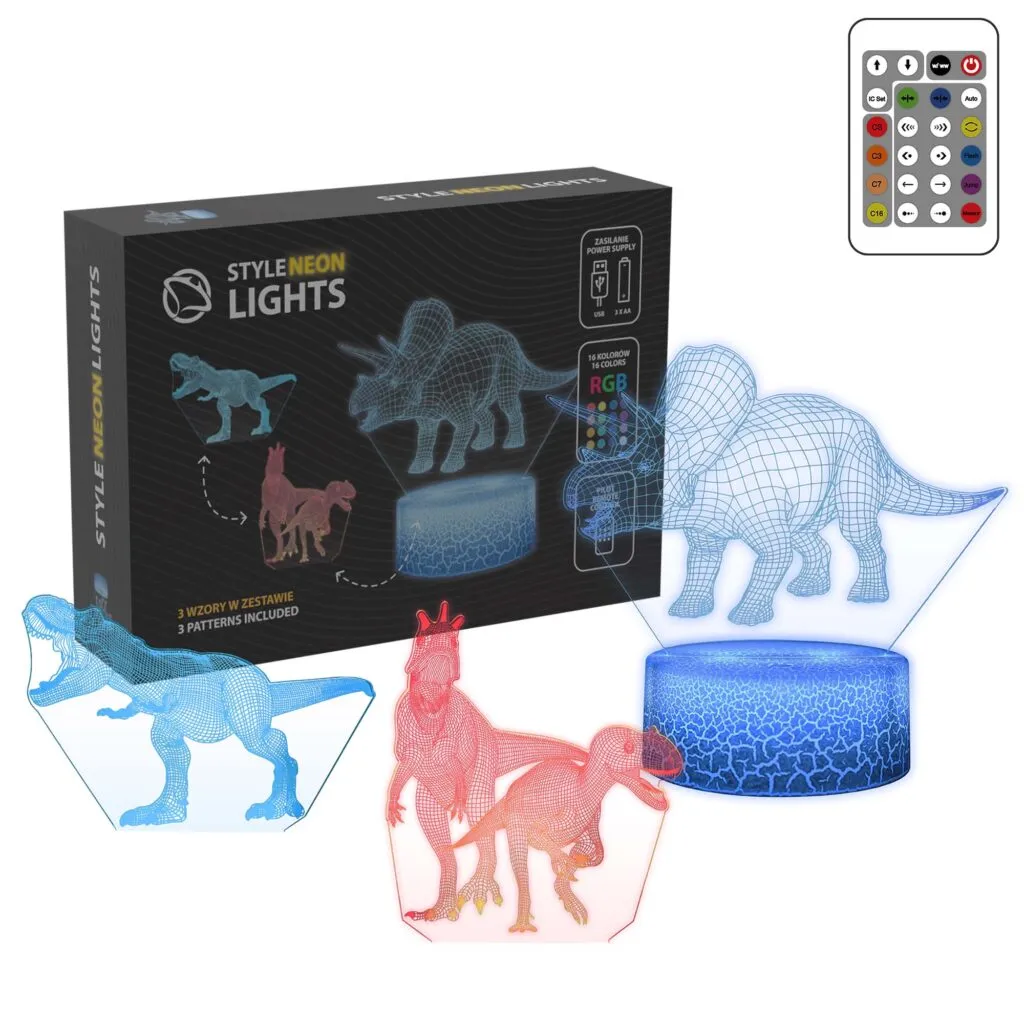 mobilux-snl117rgb Manta SNL117RGB LED lamp Light decoration Dinosaurs RGB 3D