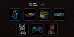 Manta SNL69MT Style Neon Lights DOG  WITH GLASSES