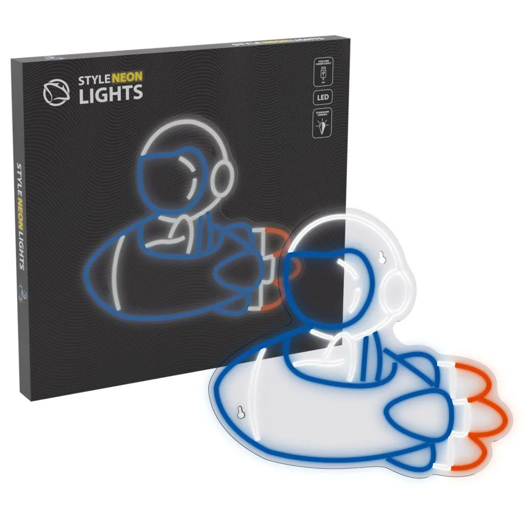 mobilux-snl90mt Manta SNL90MT Style Neon Lights ASTRONAUT ON RAKETA