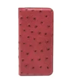 Tellur Book case Ostrich Genuine Leather for iPhone 7 red