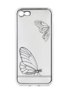 Tellur Cover Silicone for iPhone 7 Butterfly silver