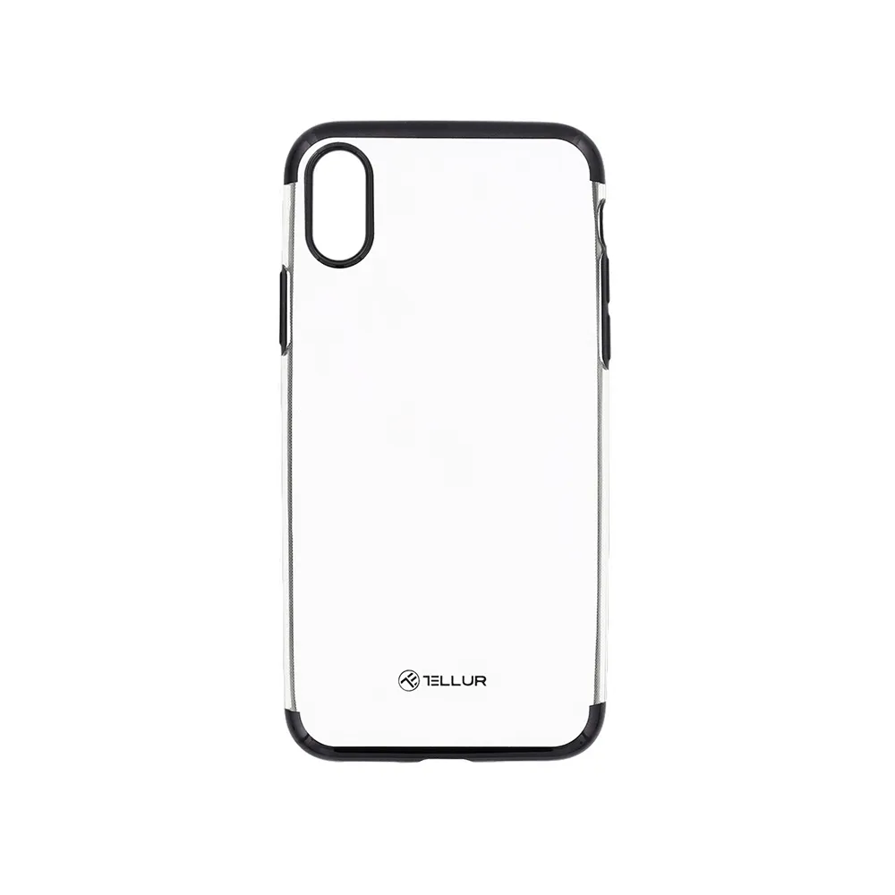 mobilux-tll121213 Tellur Cover Silicone Electroplated for iPhone X/XS black