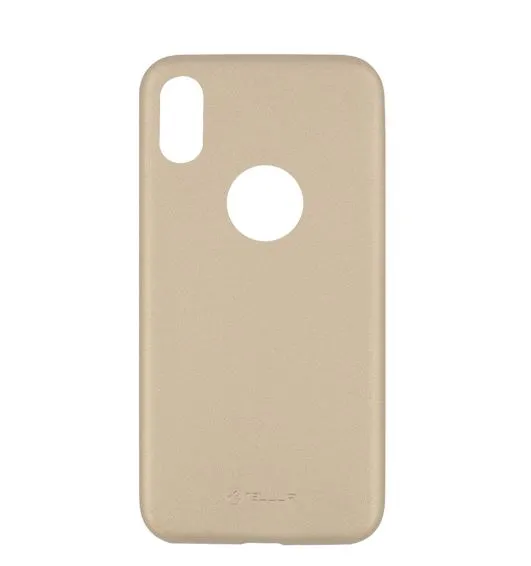 mobilux-tll121342 Tellur Cover Slim Synthetic Leather for iPhone X/XS gold