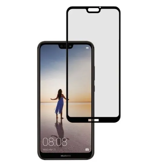 mobilux-tll145173 Tellur Tempered Glass 3D Case Friendly Full Glue for Huawei P20 Lite black