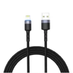 Tellur Data cable USB to Lightning LED, Nylon Braided, 1.2m black