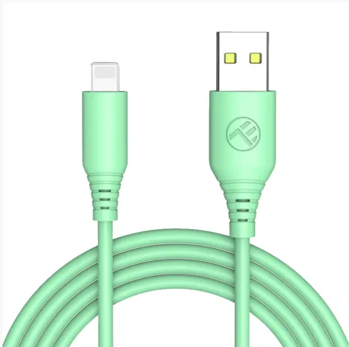 Tellur Silicone USB to Lightning Cable 3A 1m Green