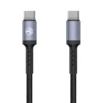 Tellur Type-C to Type-C Cable 3A PD60W 2m Nylon Black