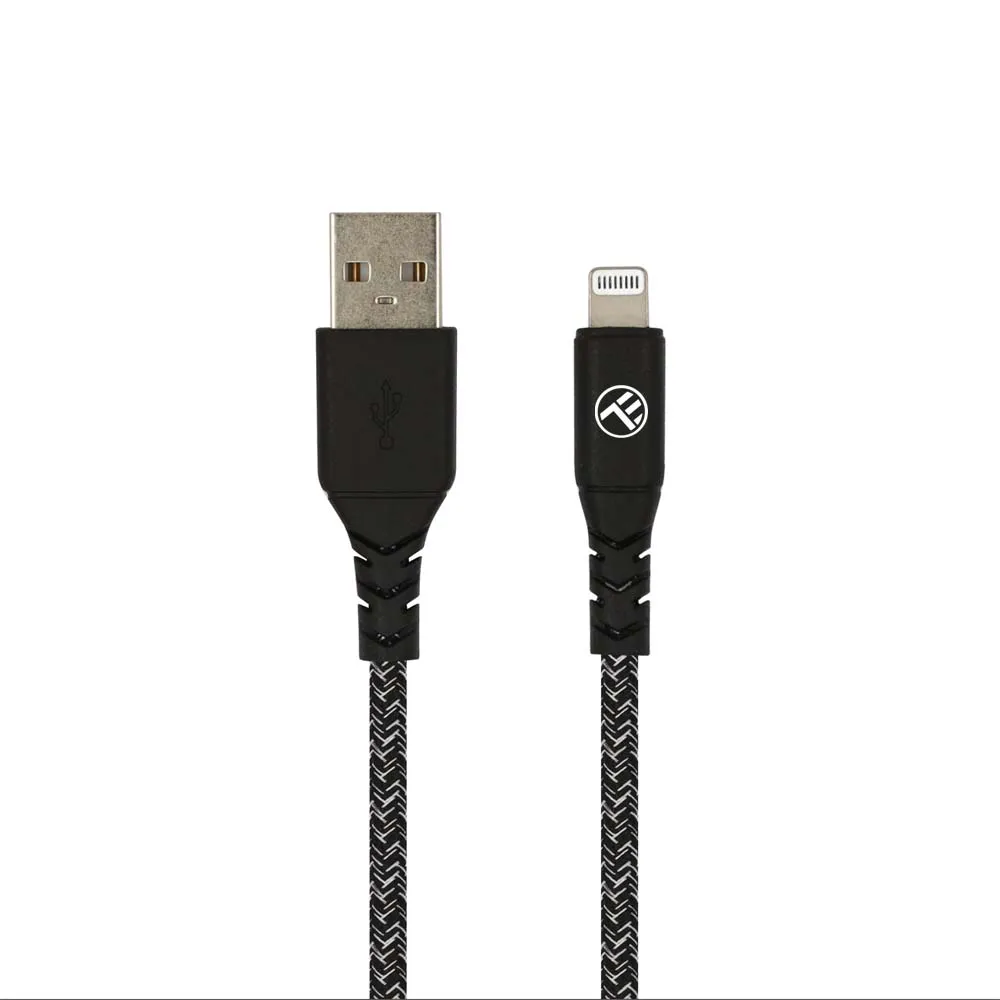 mobilux-tll155481 Tellur Green Data cable USB to Lightning 2.4A 1m nylon black
