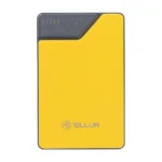 Tellur Power Bank 10000mAh, USB-C + Lightning cables built-in  yellow