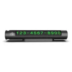 Tellur Temporary Car Parking Card For Two Phone Numbers Metallic Black