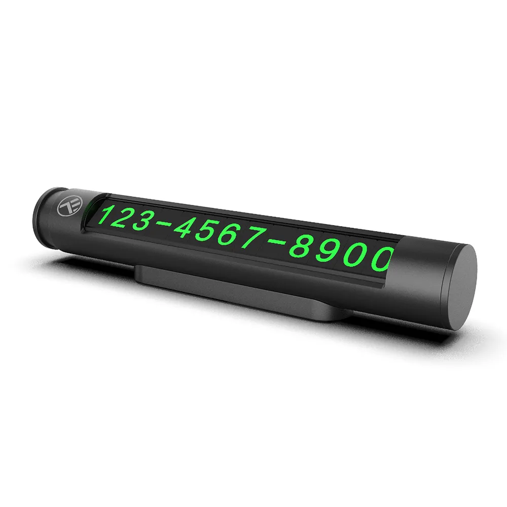 mobilux-tll171251 Tellur Temporary Car Parking Card For Two Phone Numbers Metallic Black