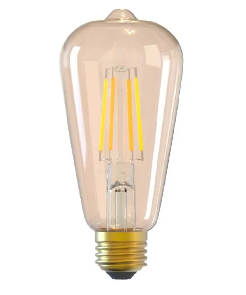 mobilux-tll331191 Tellur WiFi Filament Smart Bulb E27, Amber, White/Warm, Dimmer