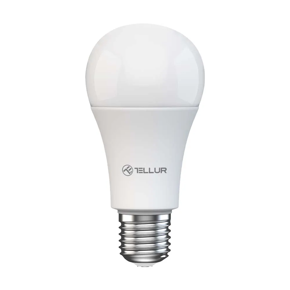 mobilux-tll331341 Tellur Smart WiFi Bulb E27, 9W, White/Warm/RGB, Dimmer