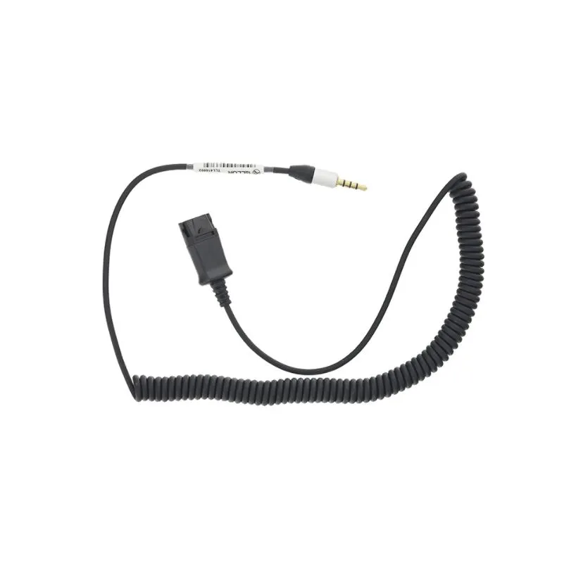 mobilux-tll416002 Tellur QD to Jack 3.5mm 4 Pole Adapter Cable 2.95m Black