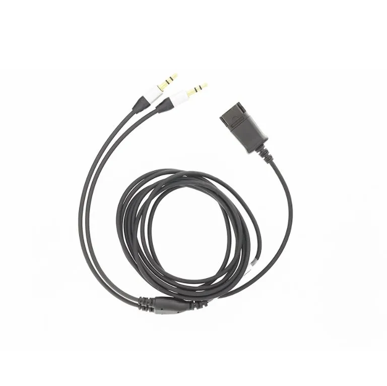 mobilux-tll416003 Tellur QD to 2 x Jack 3.5mm Adapter Cable 2.2m Black