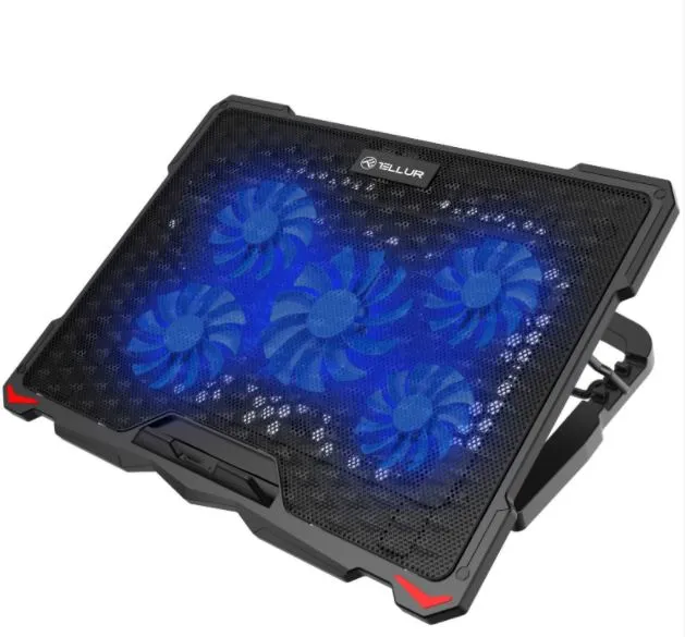 mobilux-tll491111 Tellur Cooling pad Basic 17, 5 fans, LED, Black