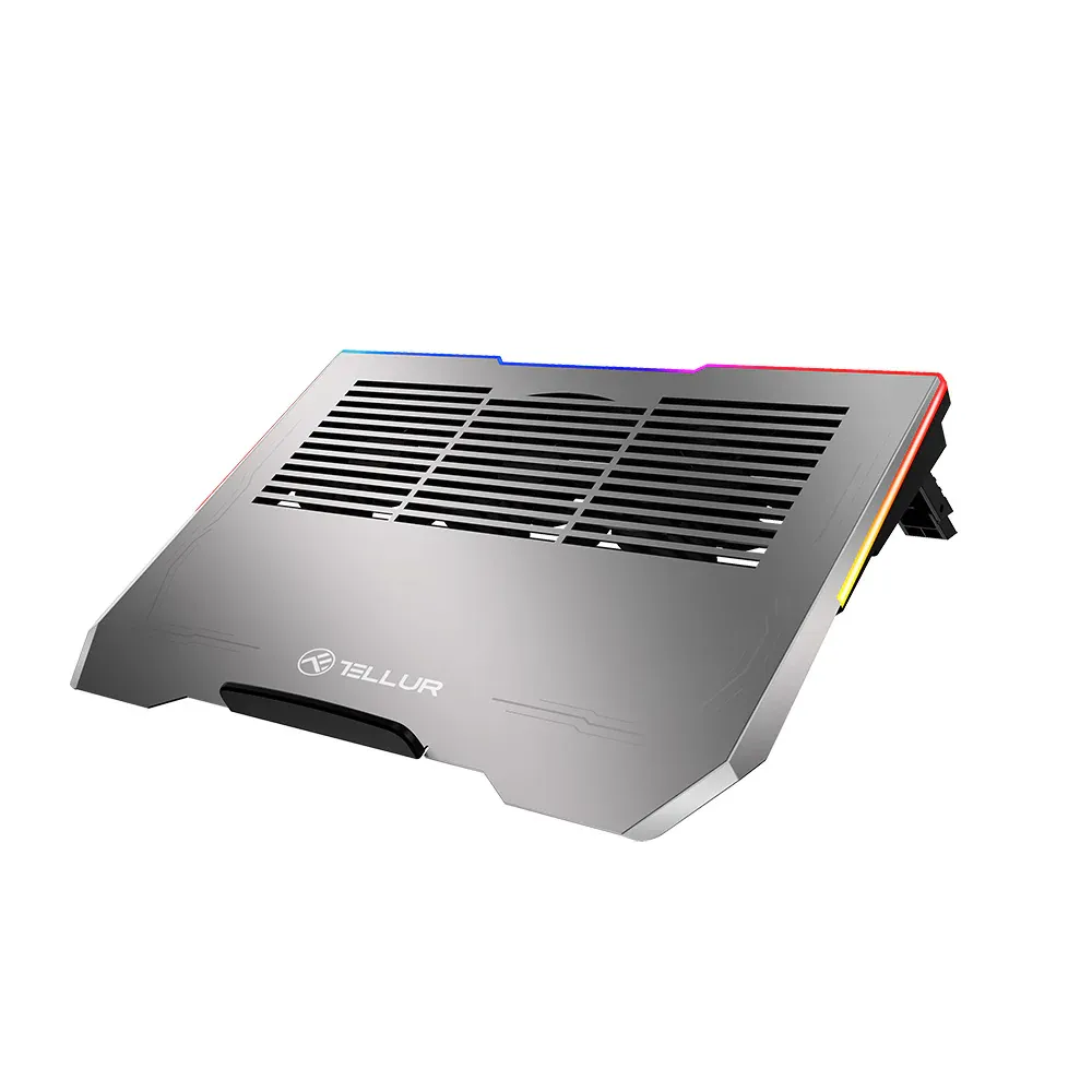 mobilux-tll491321 Tellur Cooler laptop Shade 17, 3 fans, RGB LED, USB, USB-C, Aluminum grey