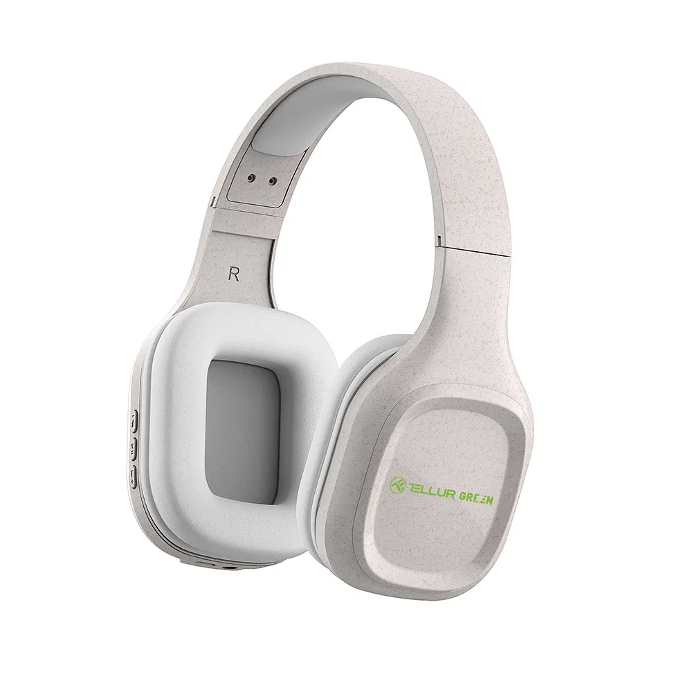 mobilux-tll511441 Tellur Green Bluetooth Over-Ear Headphones Pulse Foldable Cream