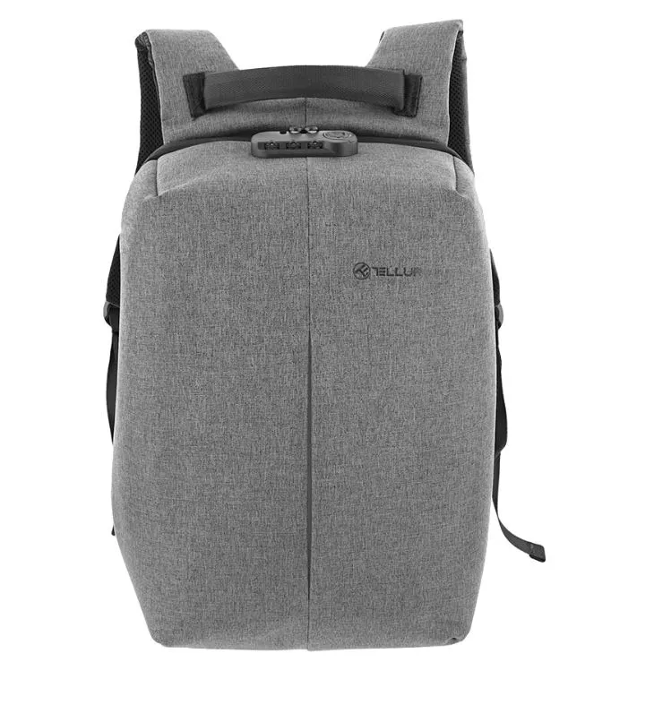 mobilux-tll611232 Tellur 15.6 Notebook Backpack Antitheft V2, USB Port, Gray