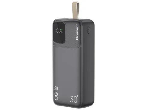 Tracer 47824 Prime-V3 30000mAh QC22.5W+PD20W Power Bank, Black