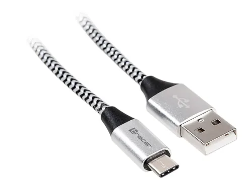 Tracer 46265 USB 2.0 Type C A Male 1m Black Silver