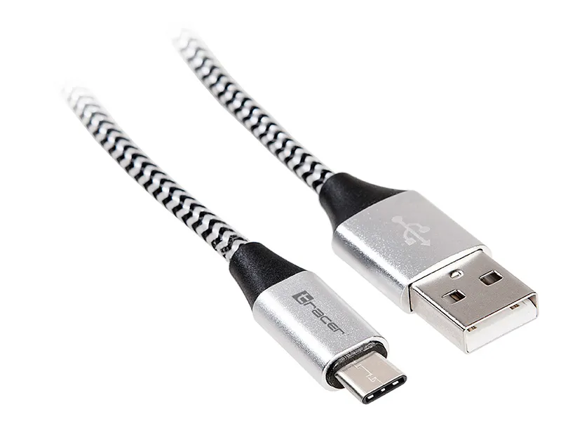mobilux-trakbk46265 Tracer 46265 USB 2.0 Type C A Male 1m Black Silver