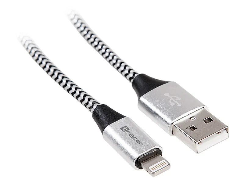mobilux-trakbk46268 Tracer 46268 Lighting USB 2.0 Iphone AM 1m Black Silver