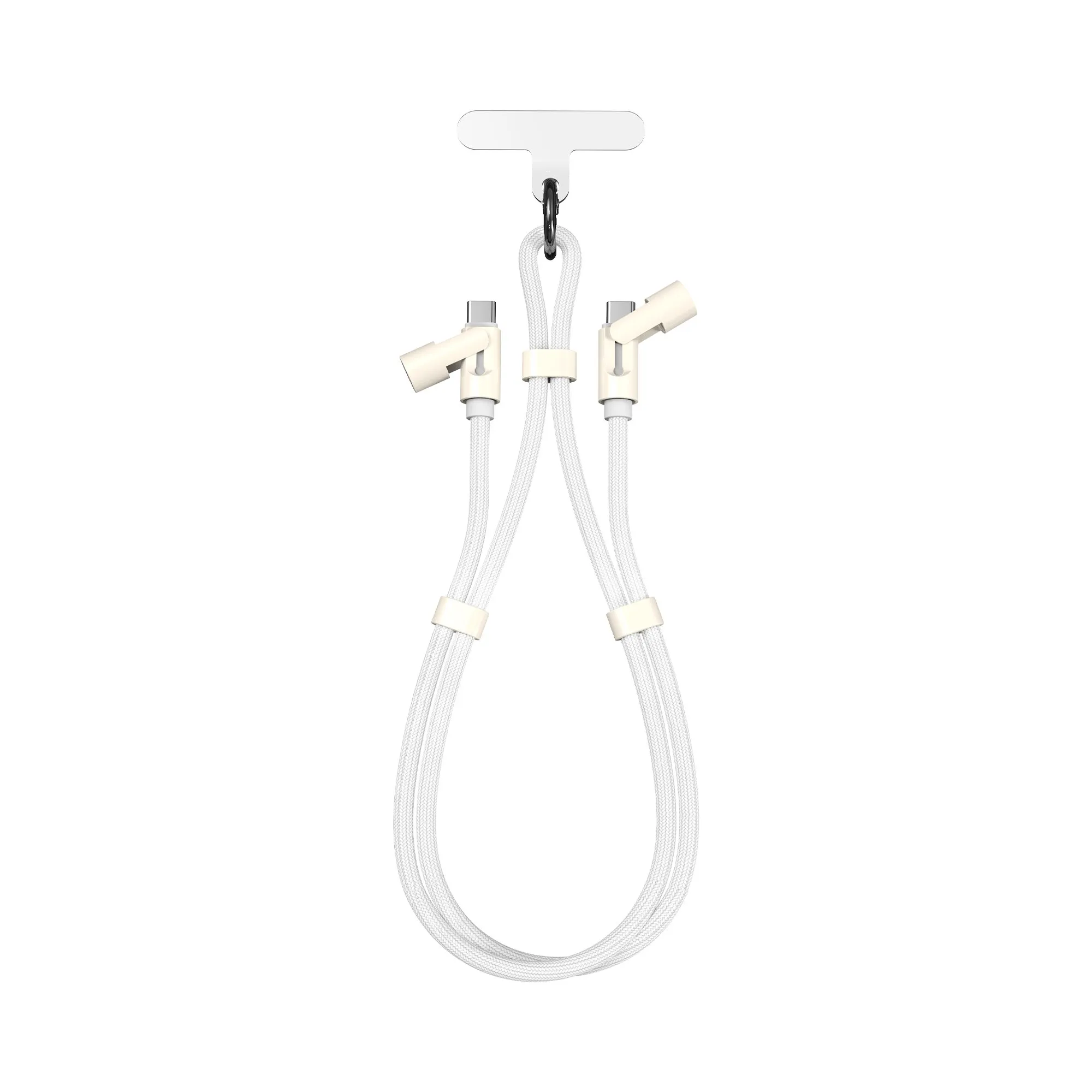 mobilux-type-c-lanyard-white Sbox LANYARD WHITE Type-C -Type-C 1.5m White