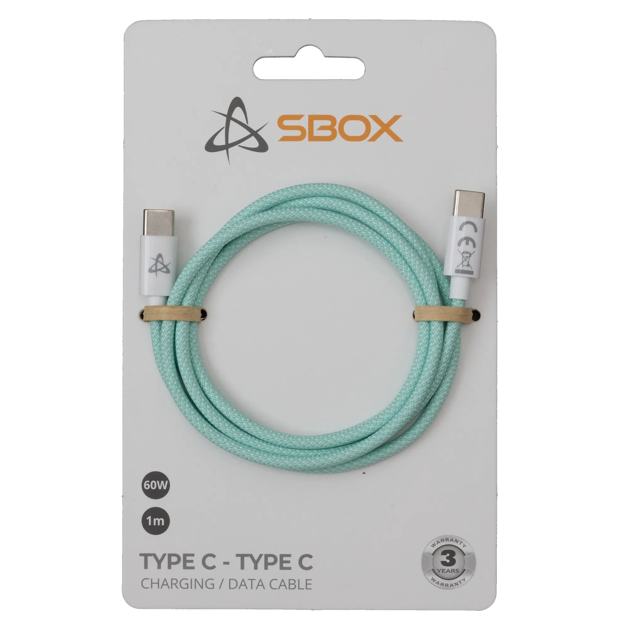 mobilux-typec-1-g Sbox Type C – Type C M/M 1m green TYPEC-1-G