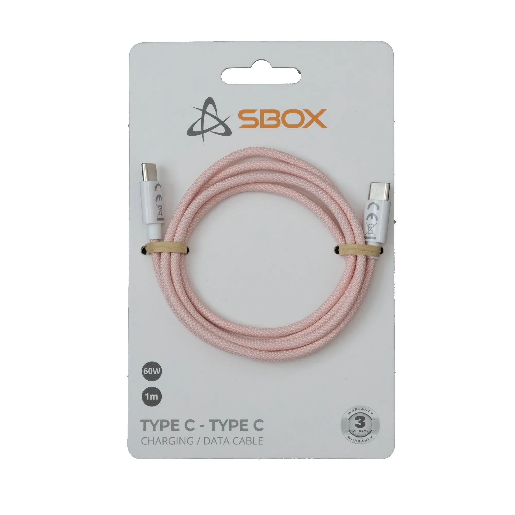 mobilux-typec-1-p Sbox Type C – Type C M/M 1m pink TYPEC-1-P