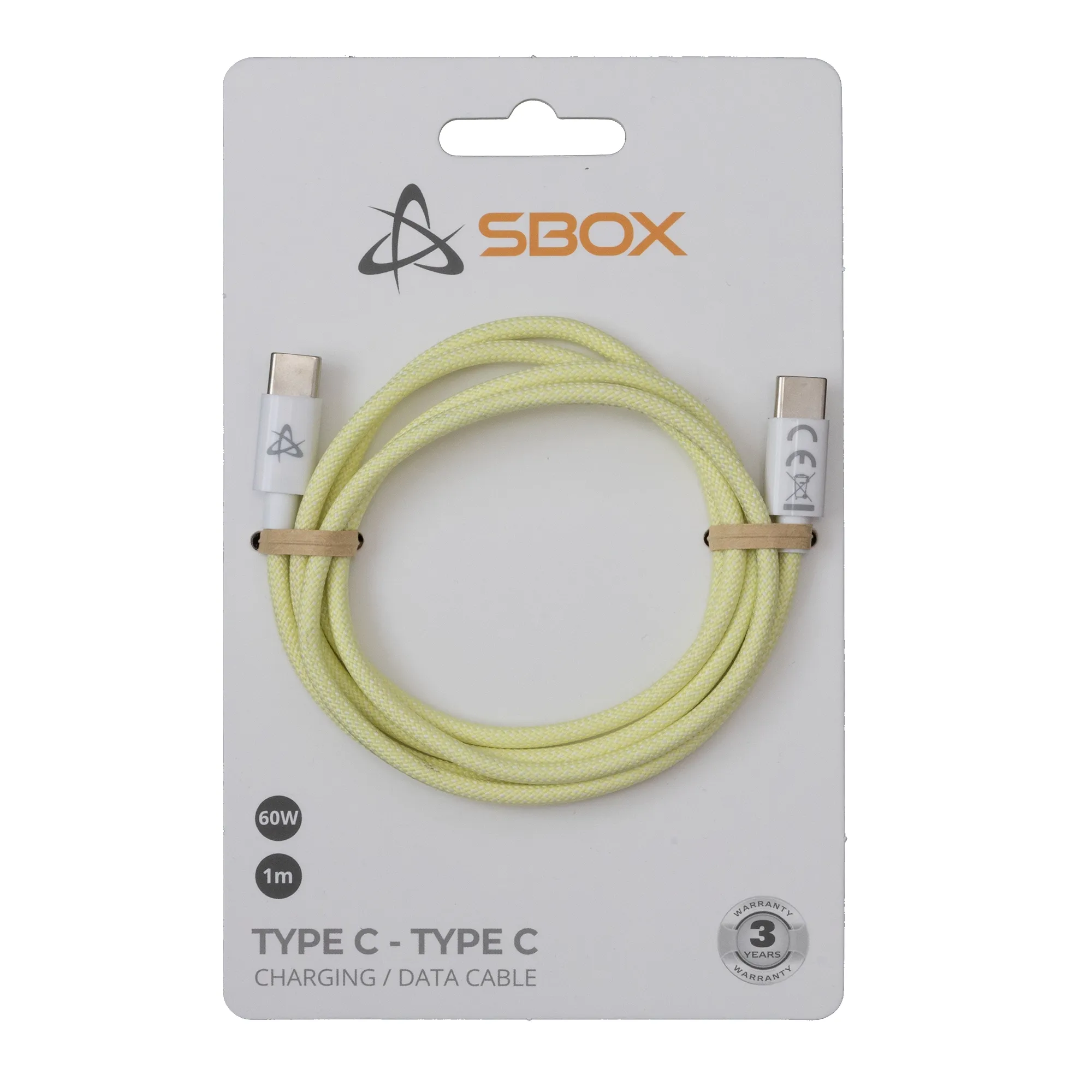 mobilux-typec-1-y Sbox Type C – Type C M/M 1m yellow TYPEC-1-Y