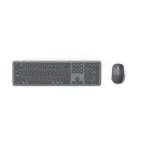 Hama U8173065 WKM-550 Multi Device Wireless Keyboard and Mouse Set with QWERTY Assist AI, Gray