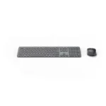 Hama U8173065 WKM-550 Multi Device Wireless Keyboard and Mouse Set with QWERTY Assist AI, Gray